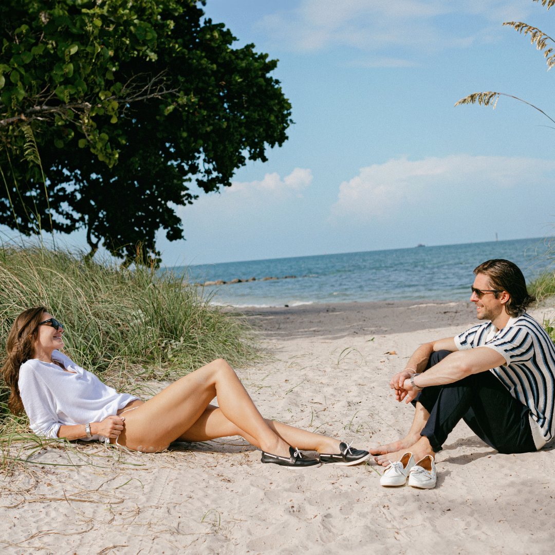 Women's Black Pebbled Leather Barca Yacht Loafer
