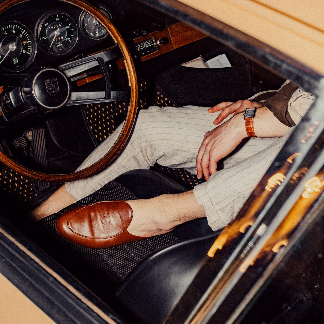 Men's Light Brown Leather Milano Mule