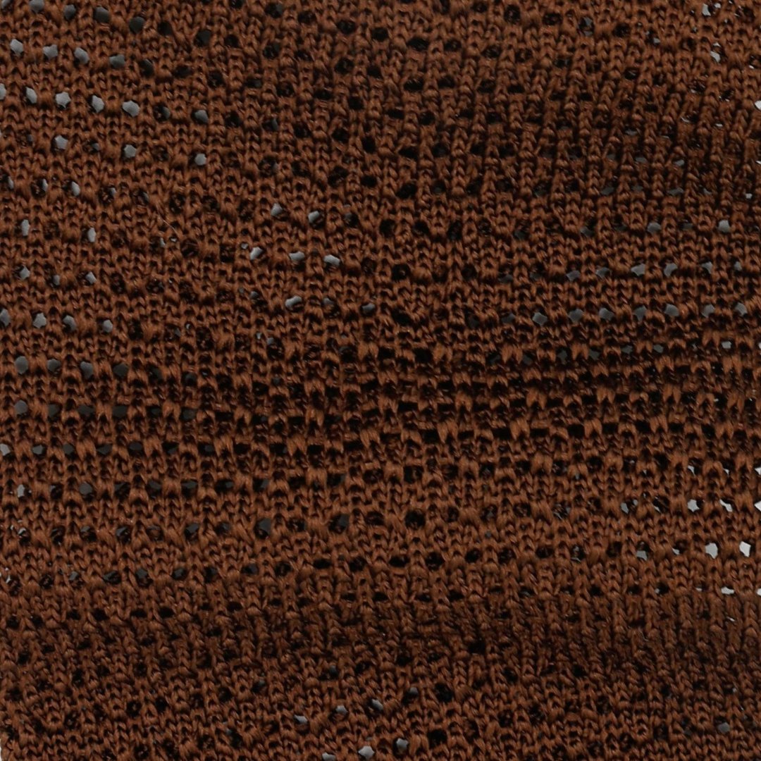 Silk Knit Tie - Tobacco