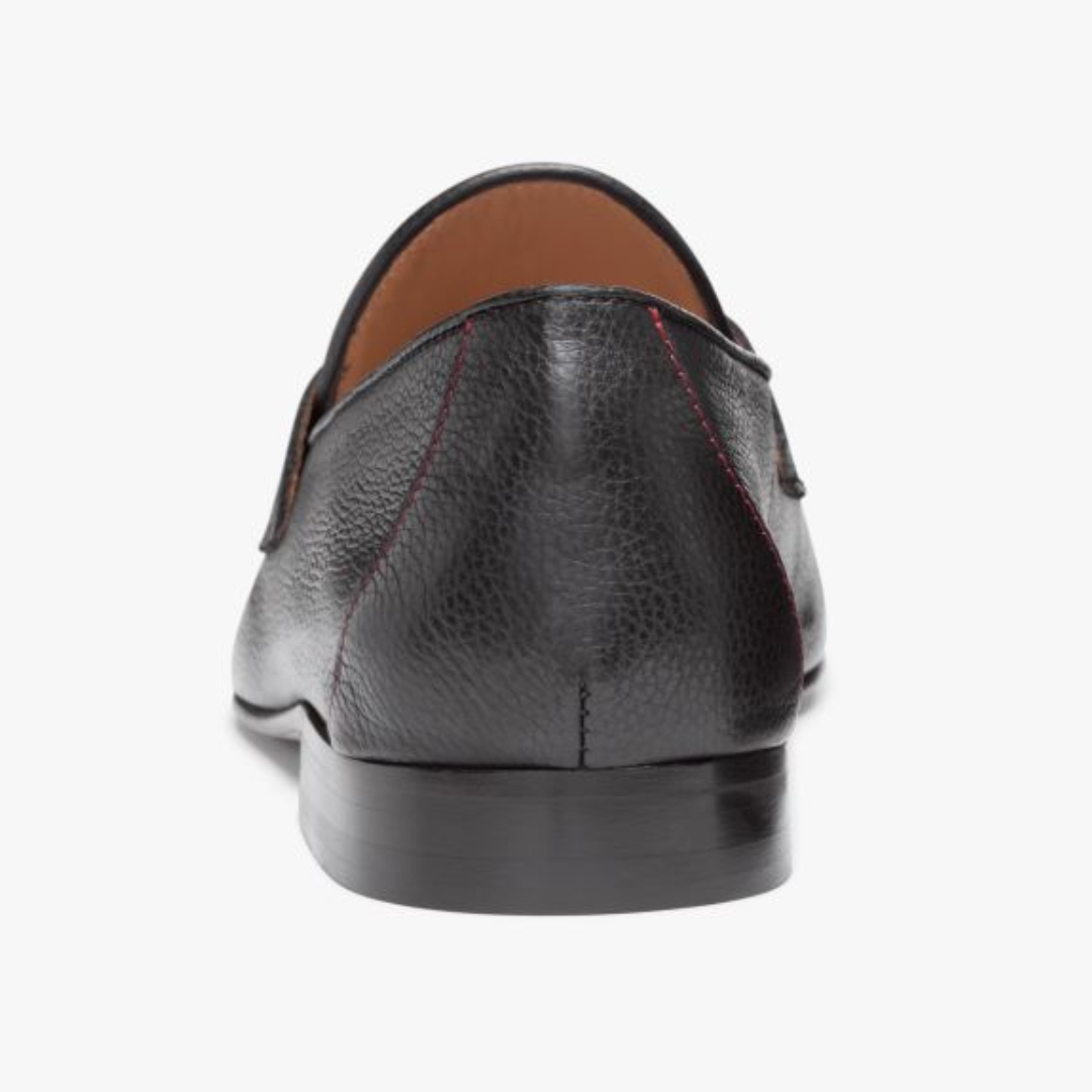 Men's Black Pebbled Leather Centesimo