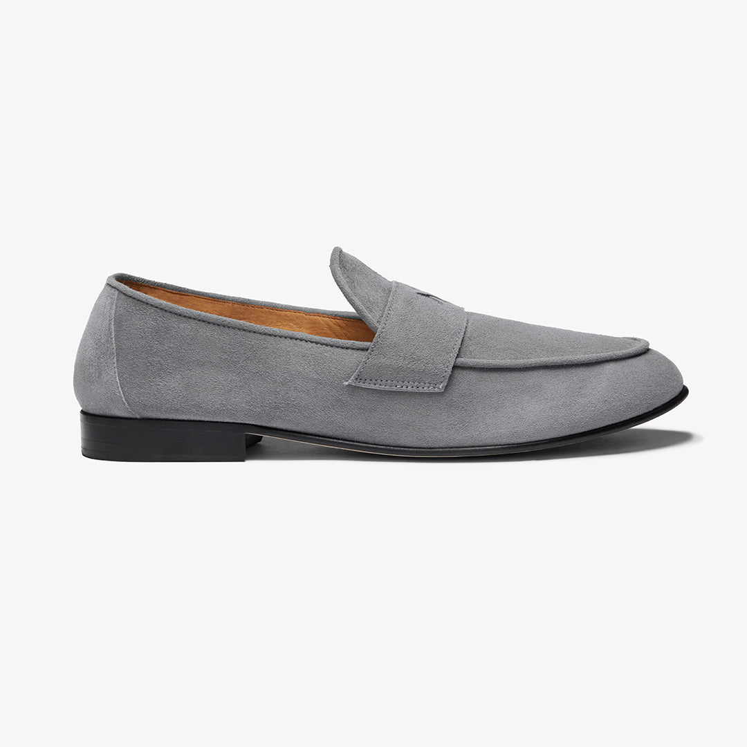 SCAROSSO Italy Grey Suede Leather Sz  43.5 / 10.5 US Mens‎ Slip On Dress Loafers Scarosso Ludovico Loafers | Grey | FARFETCH main image 4