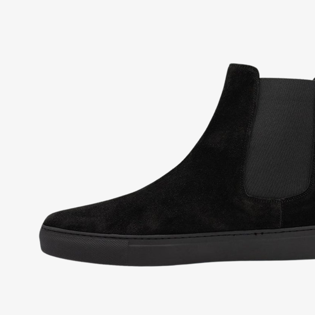Men's Black Suede Chelsea Sneaker