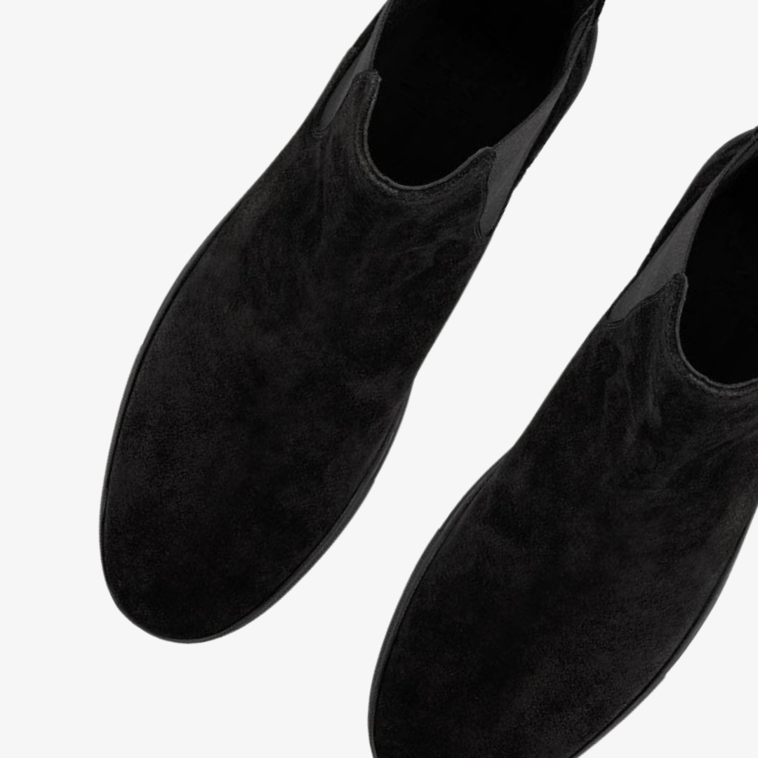 Men's Black Suede Chelsea Sneaker