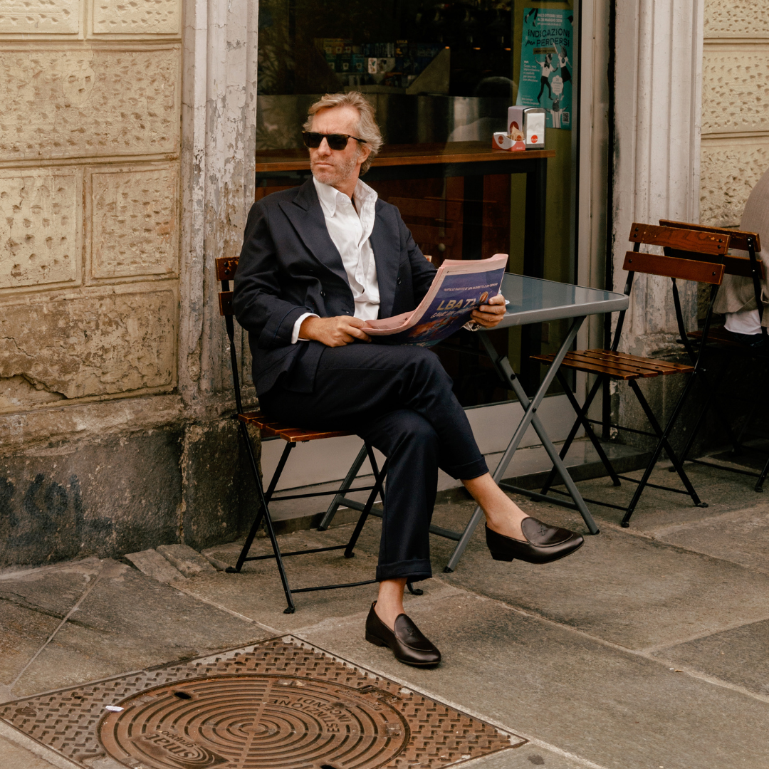 Men's Dark Brown Leather Milano Loafer