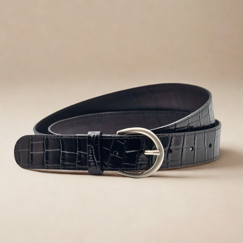 Classic Belt - Black Crocco
