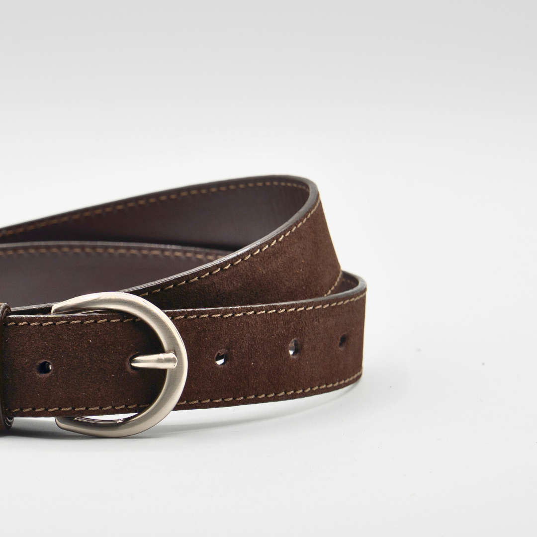 Classic Belt - Chocolate Suede