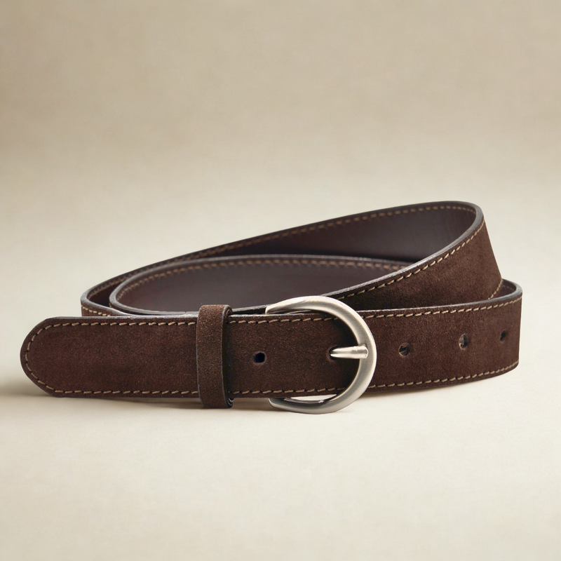 Classic Belt - Chocolate Suede
