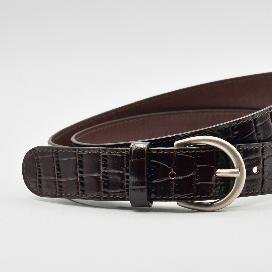 Classic Belt - Dark Brown Crocco