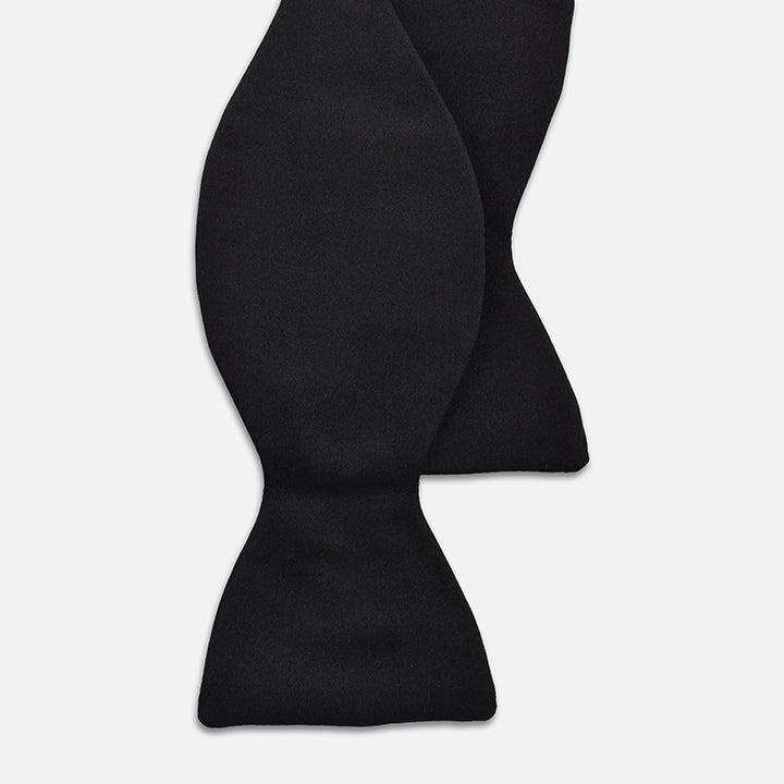 Black Satin Silk Bow Tie by Shawn Christopher