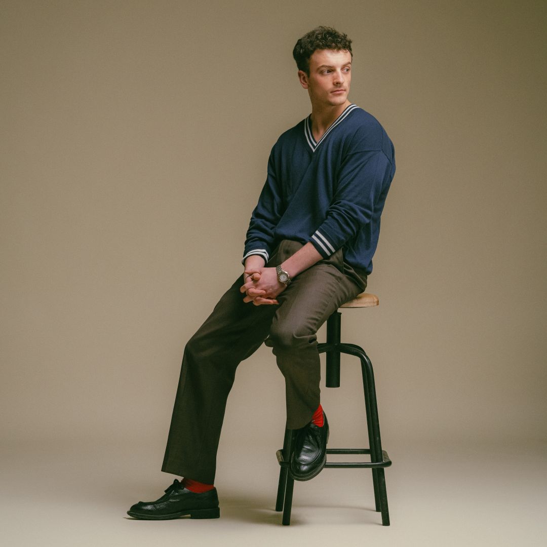 Ribbed Loop Sock - Red