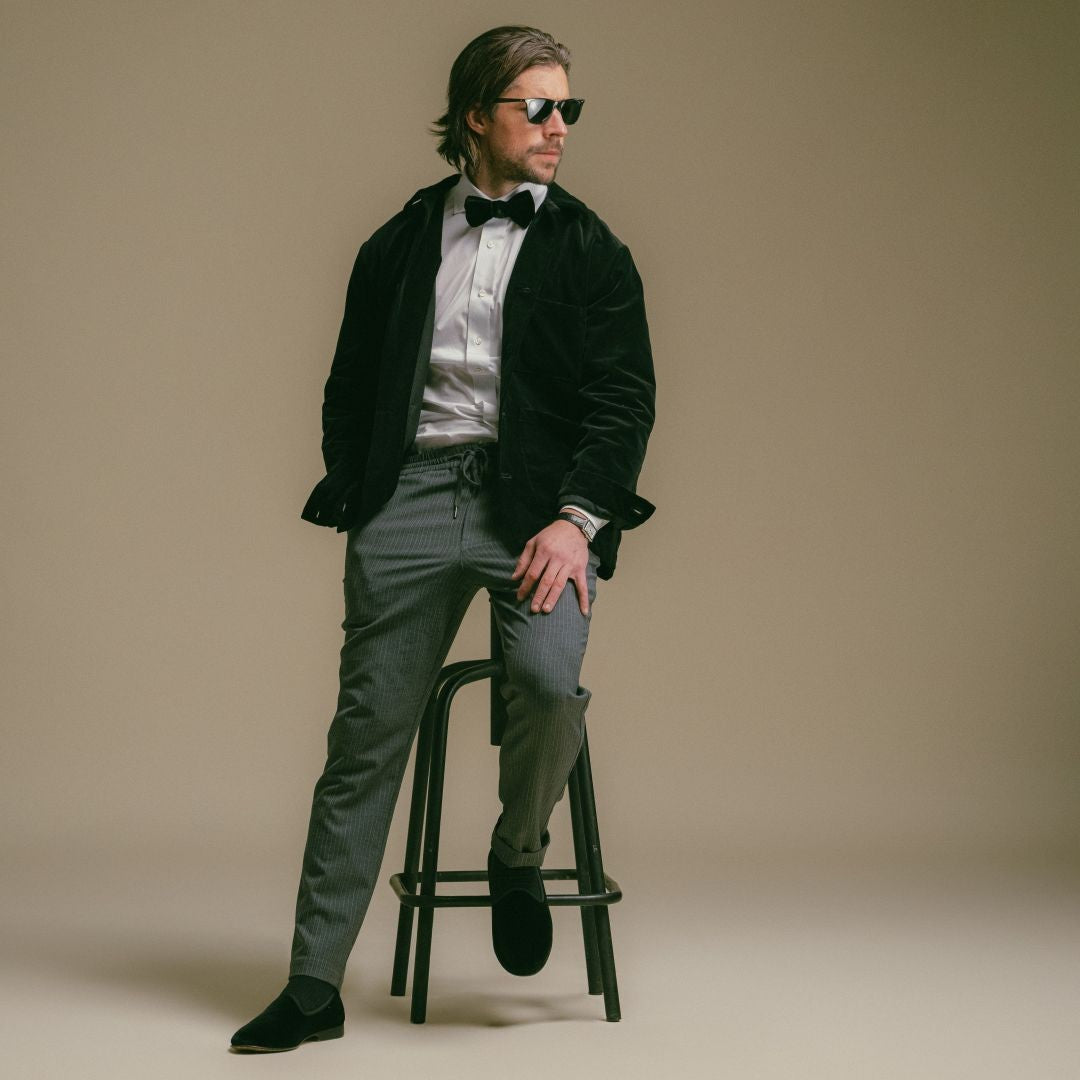 Ribbed Loop Sock - Black