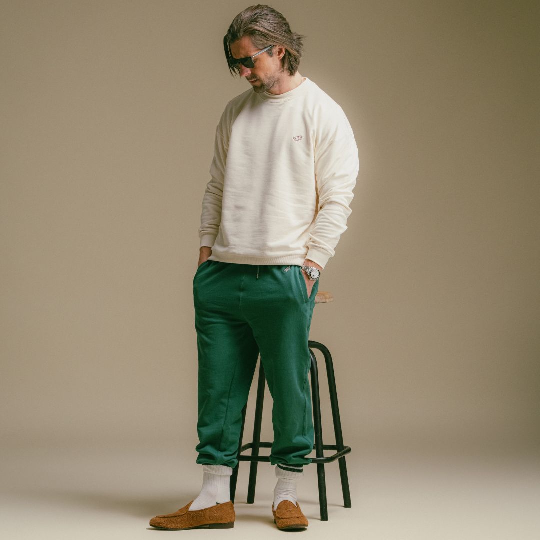 Men's Retro Gym Sweatpants - Fairway Green