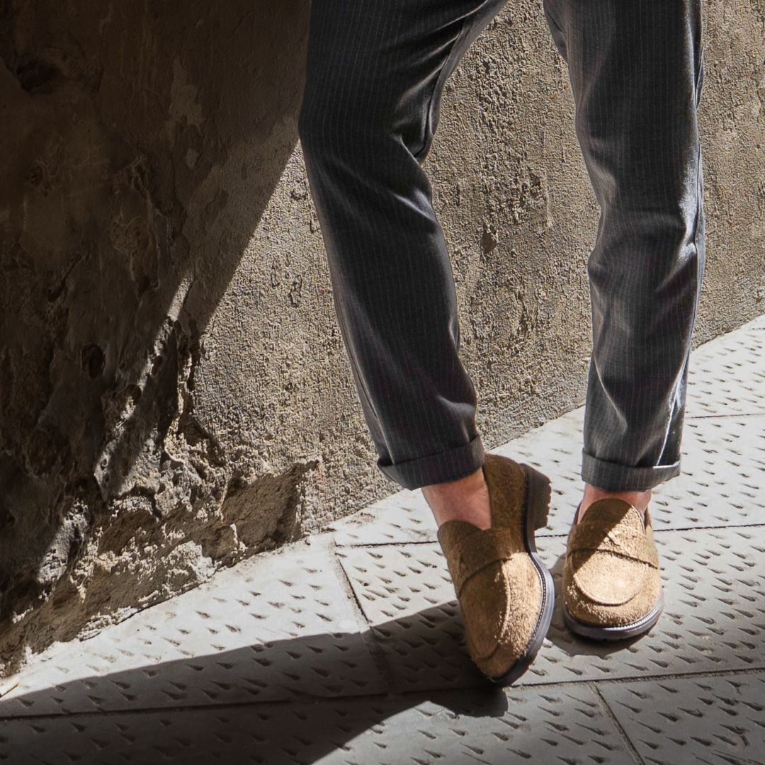 Men's Antelope Textured Suede Lug Centesimo