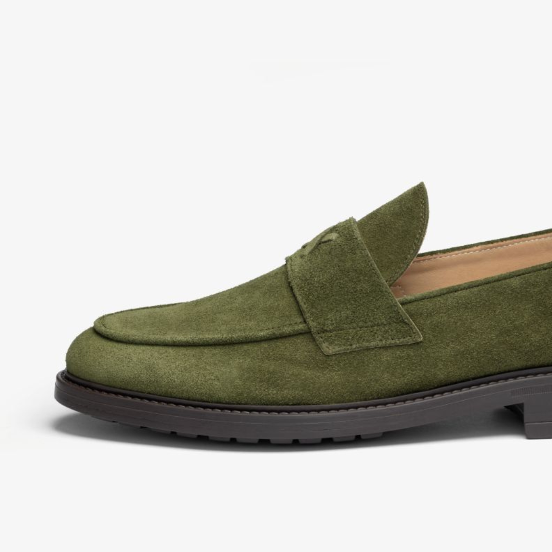 Men's Olive Suede Lug Centesimo