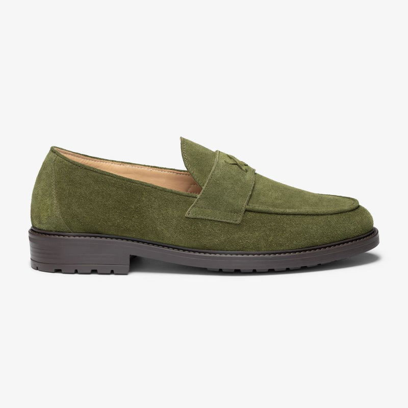 Men's Olive Suede Lug Centesimo