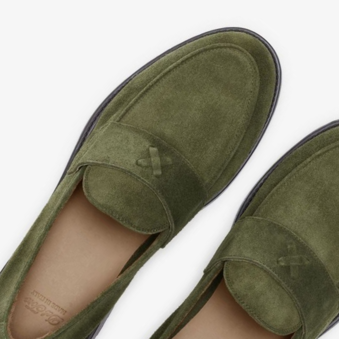 Men's Olive Suede Lug Centesimo