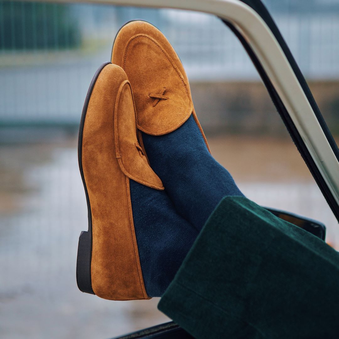 Navy Bamboo Dress Sock