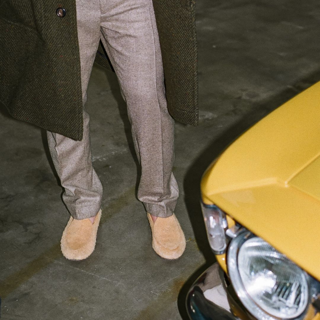 Men's Tan Textured Suede Milano Loafer