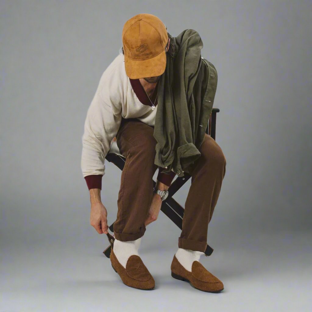 Ribbed Loop Sock - White