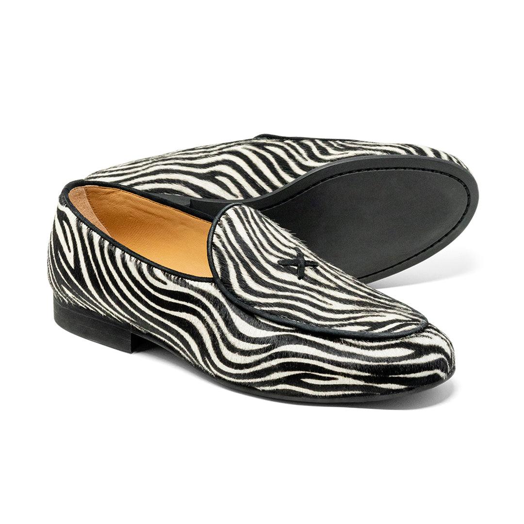 Womens Zebra Print Milano Loafer
