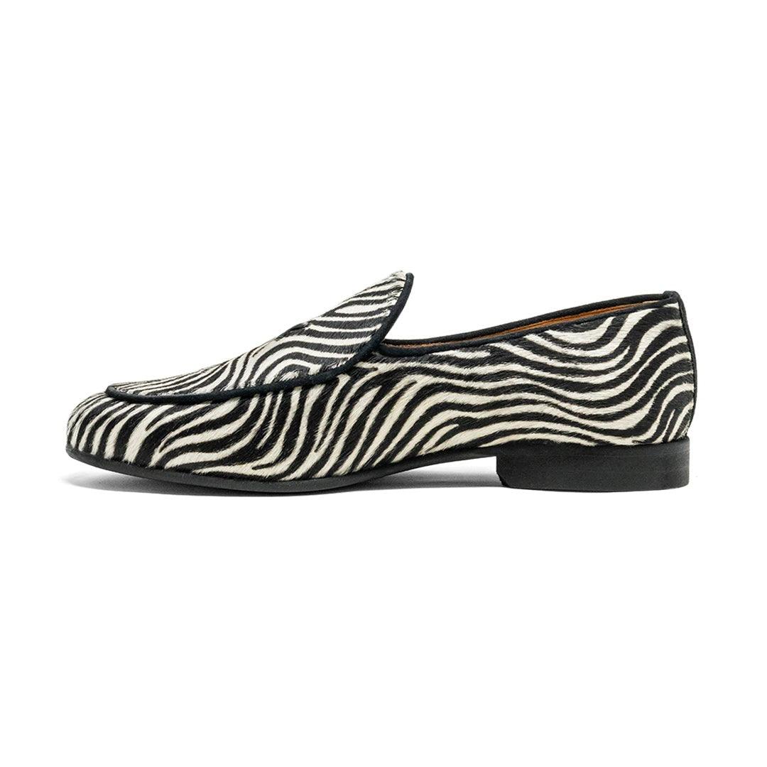 Womens Zebra Print Milano Loafer