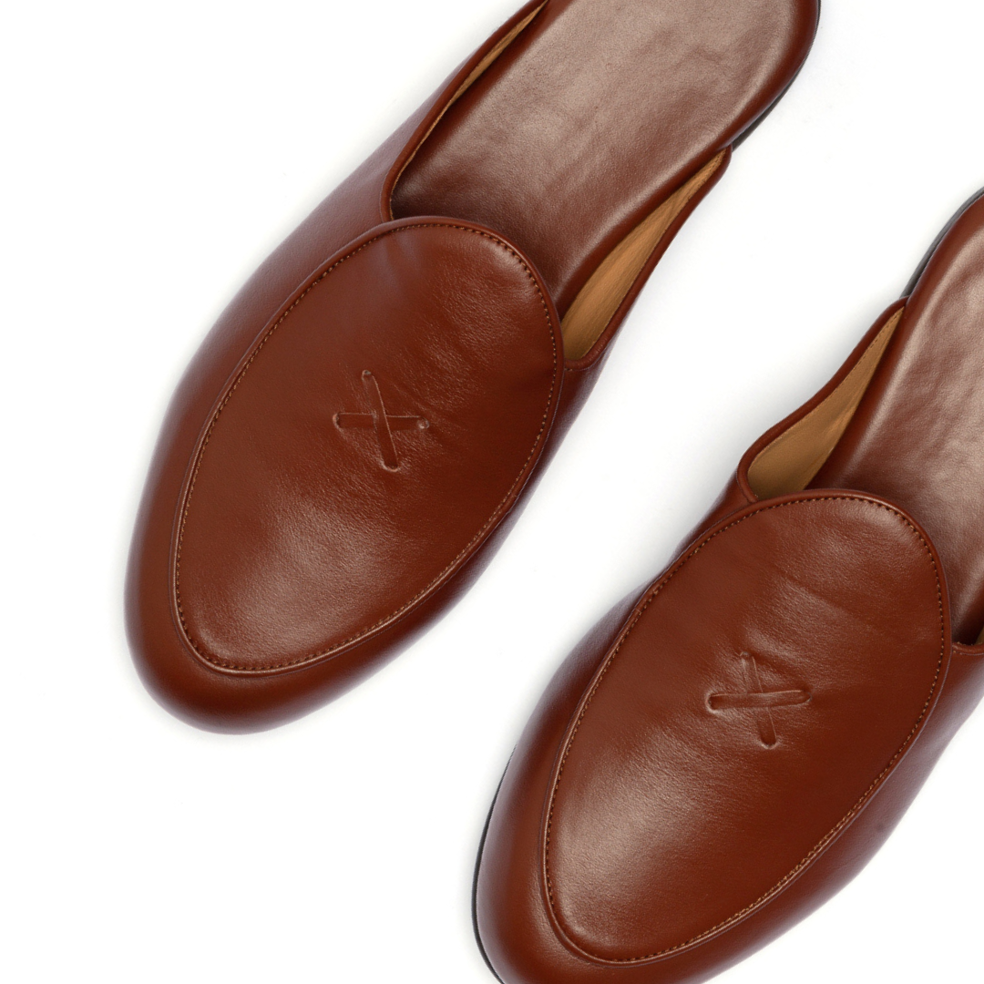 Women's Light Brown Leather Milano Mule