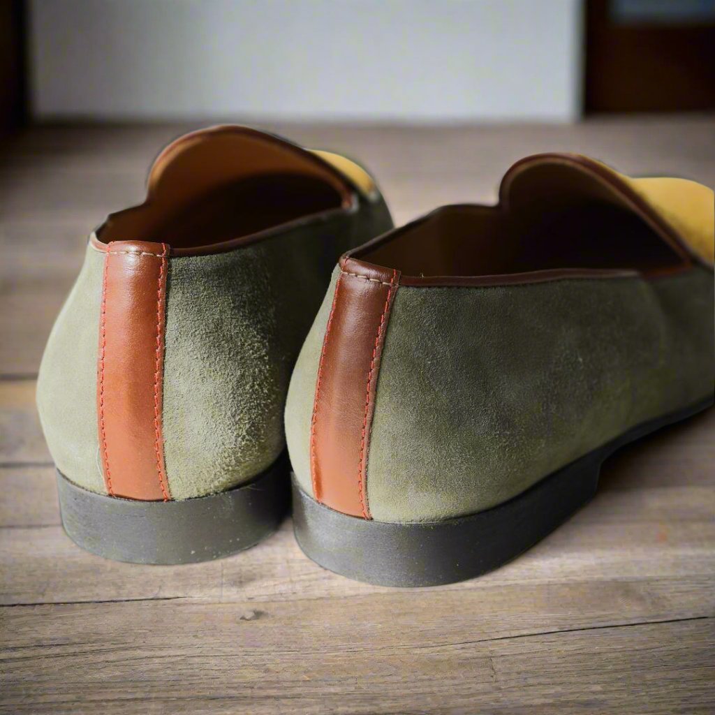 Men's Olive Textured Tan Milano Loafer