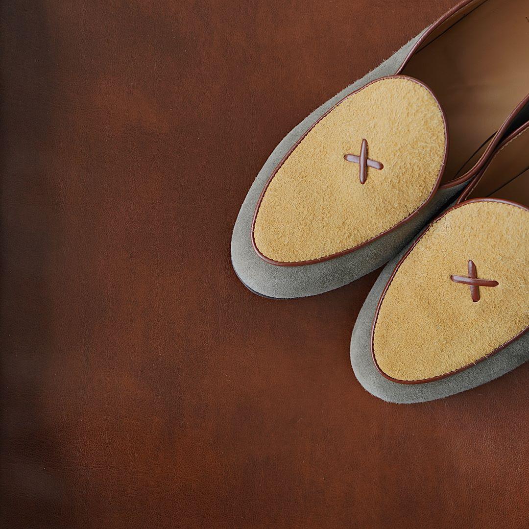 Men's Olive Textured Tan Milano Loafer