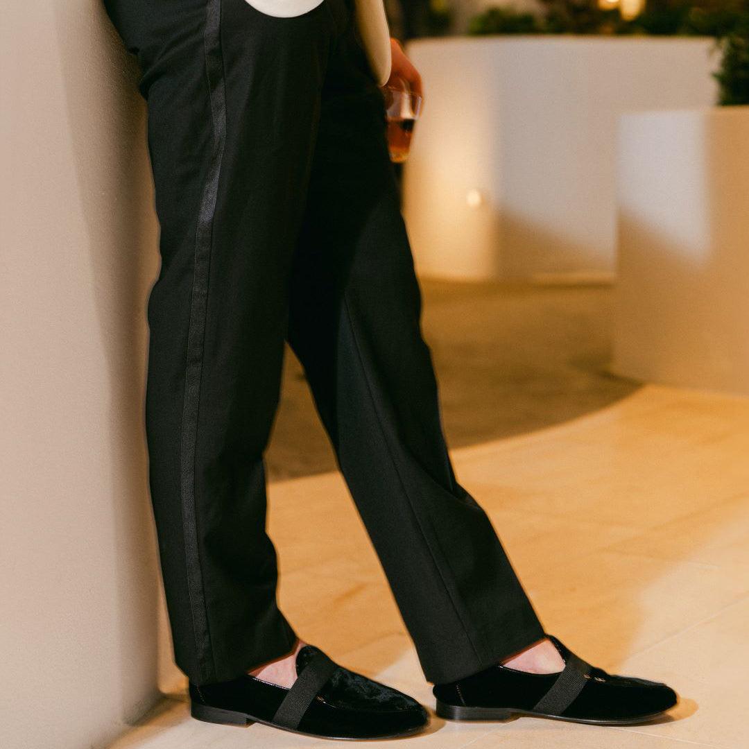 Men's Black Como Velvet Slipper II