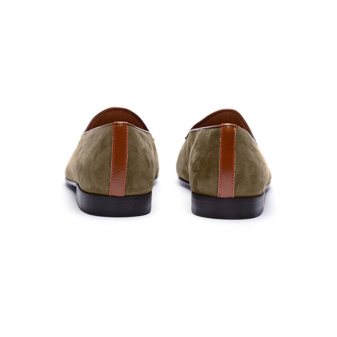 Men's Olive Textured Tan Milano Loafer