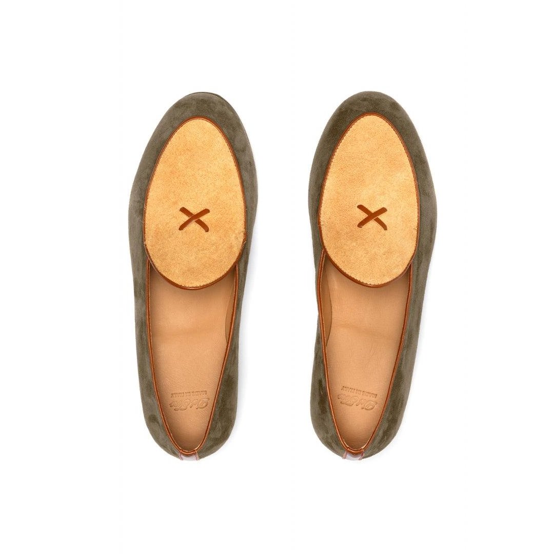 Men's Olive Textured Tan Milano Loafer