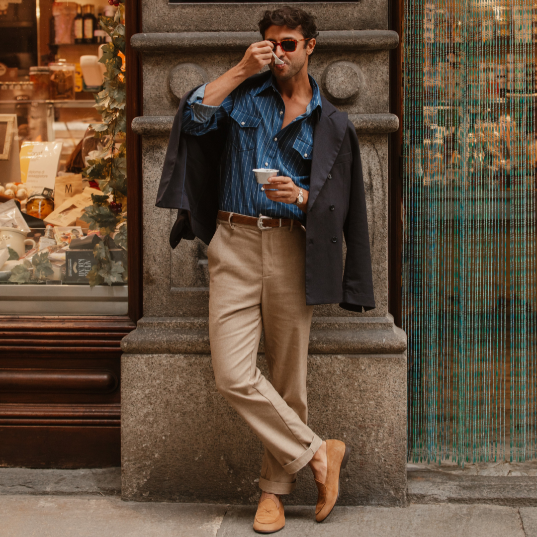 Men's Cognac Suede Milano Loafer