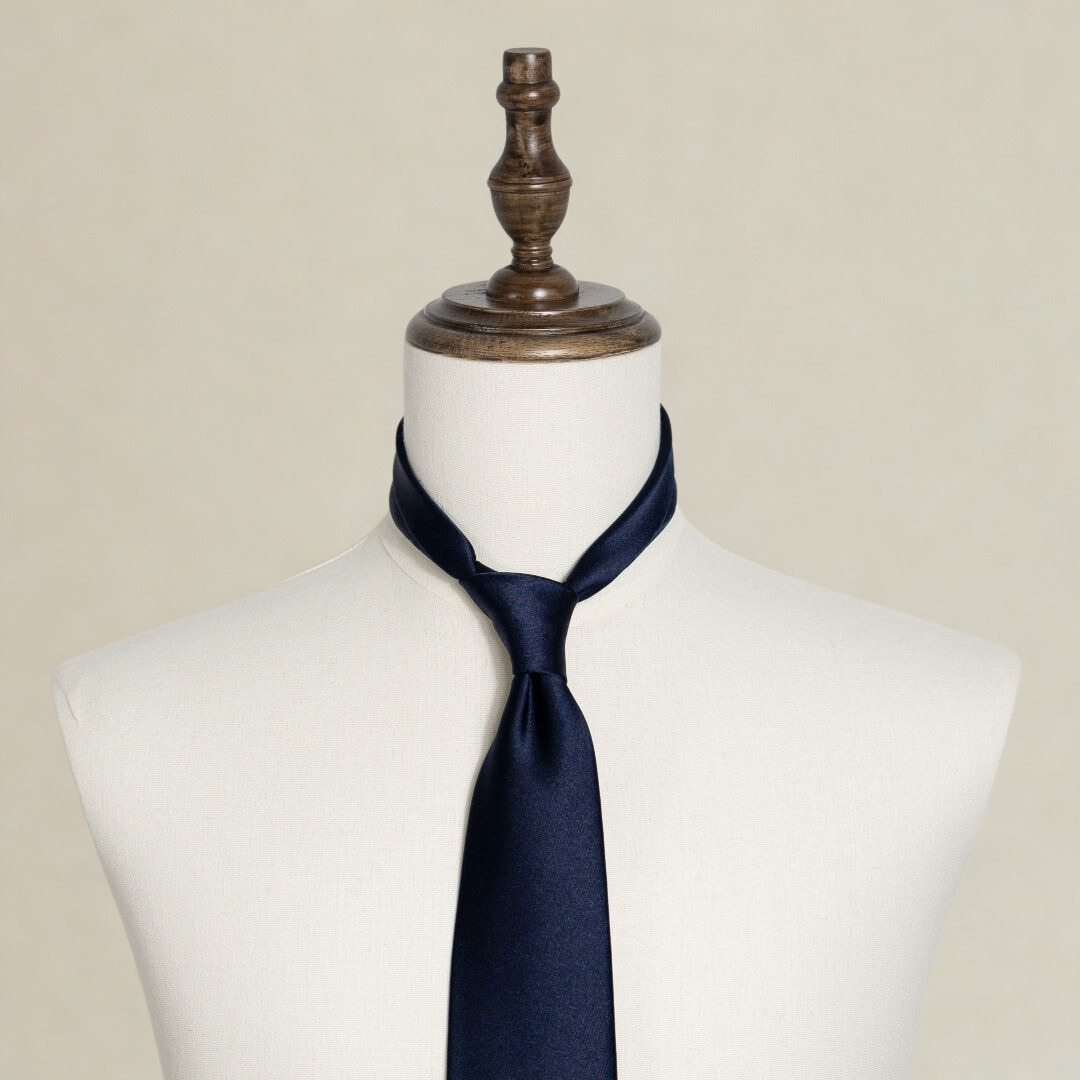 satin navy blue tie