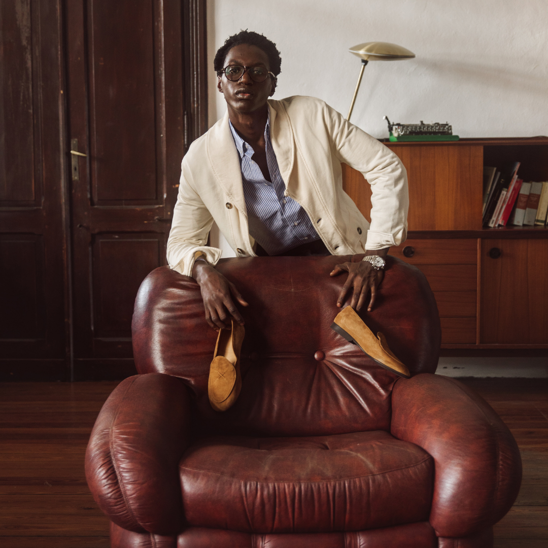 Men's Cognac Suede Milano Loafer