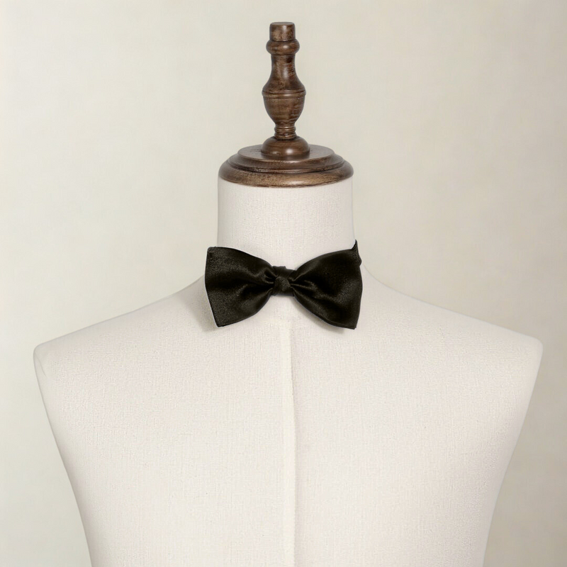 Classic Satin Bow Tie - Black