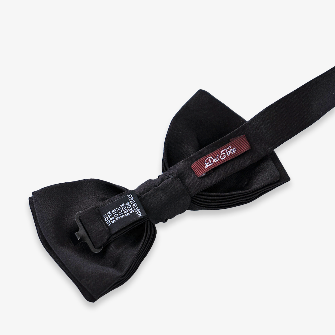 Classic Satin Bow Tie - Black