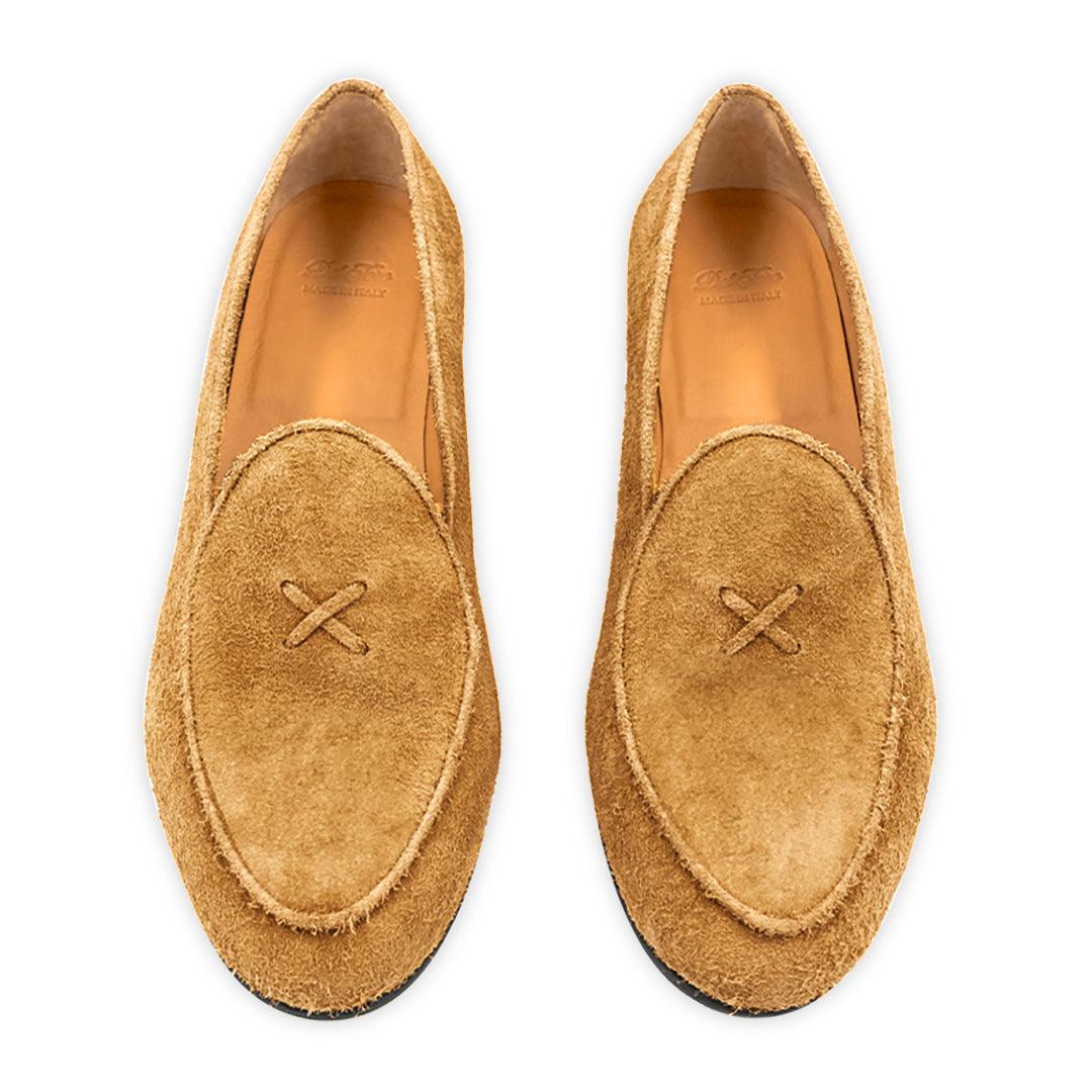 Men's Tan Textured Suede Milano Loafer