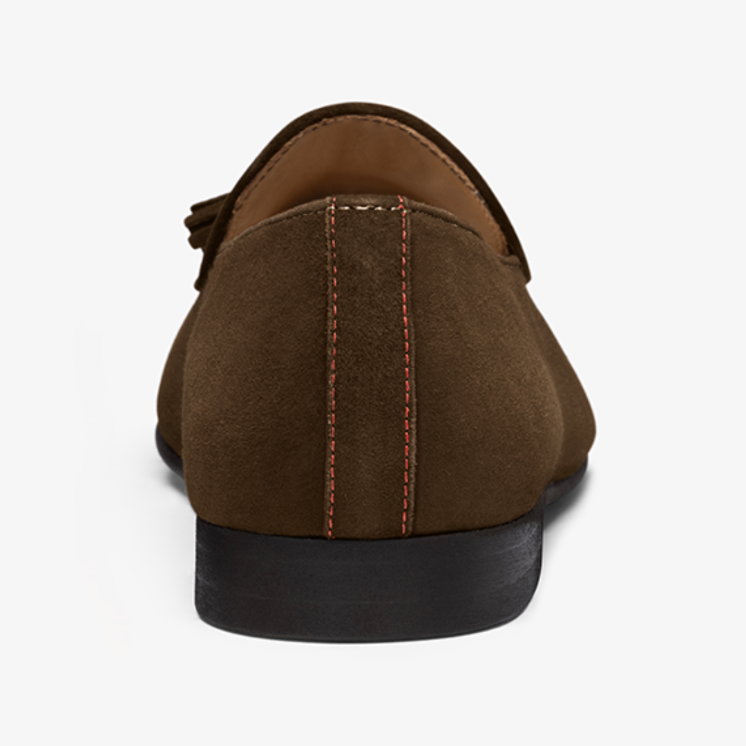 Men's Chocolate Suede Tassel Loafer