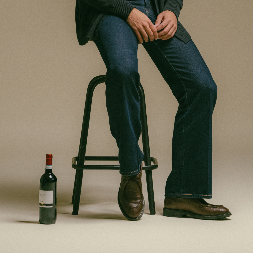 Men's Brown Pebbled Leather Tuscan Moc Boot