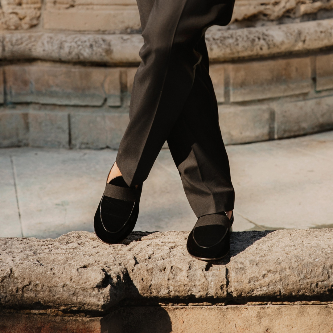 Men's Black Como Velvet Slipper II