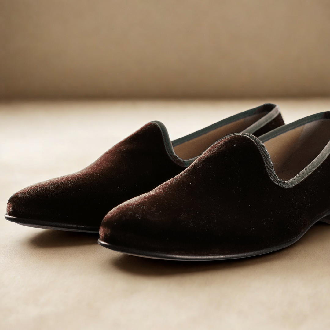 Men's Brown Velvet Slipper II