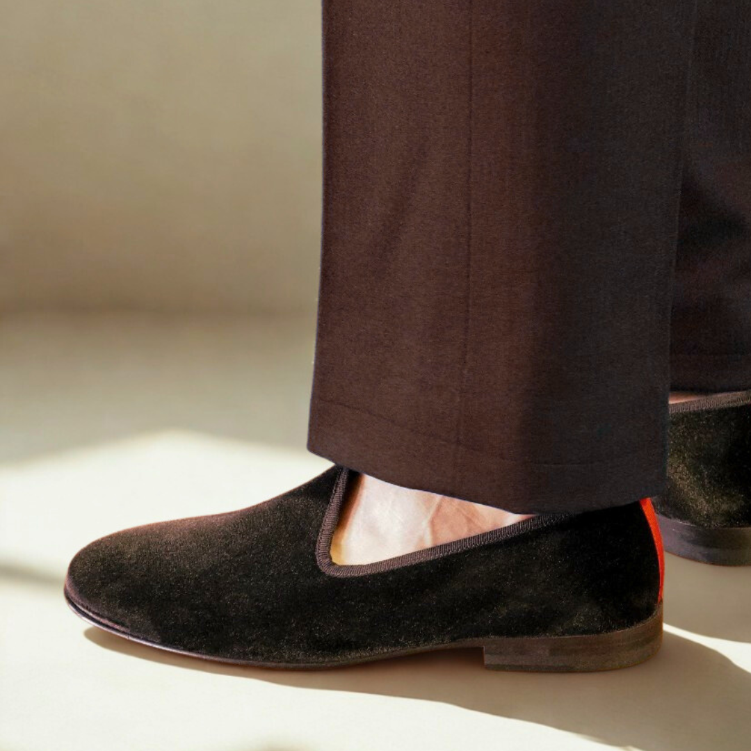 Men's Brown Velvet Slipper II