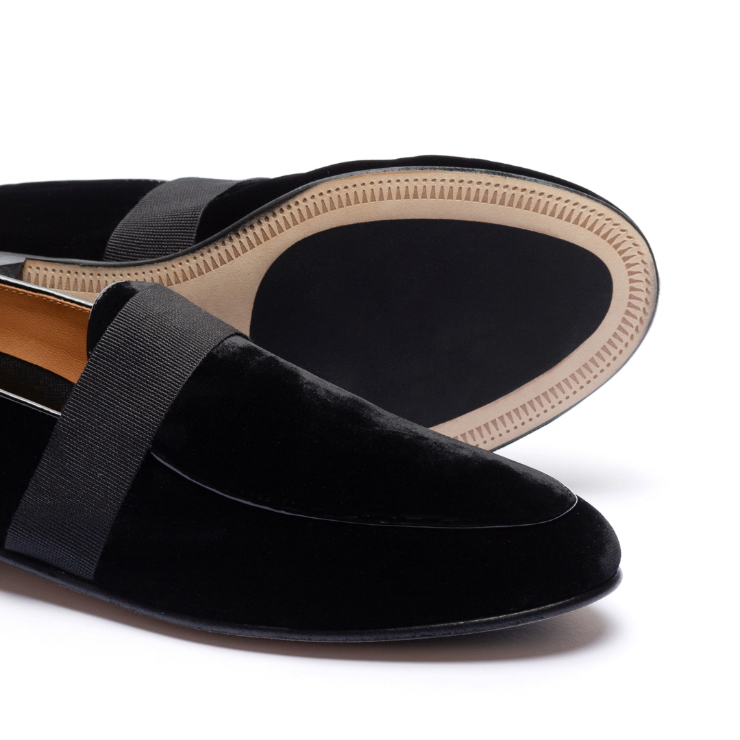 Men's Black Como Velvet Slipper II