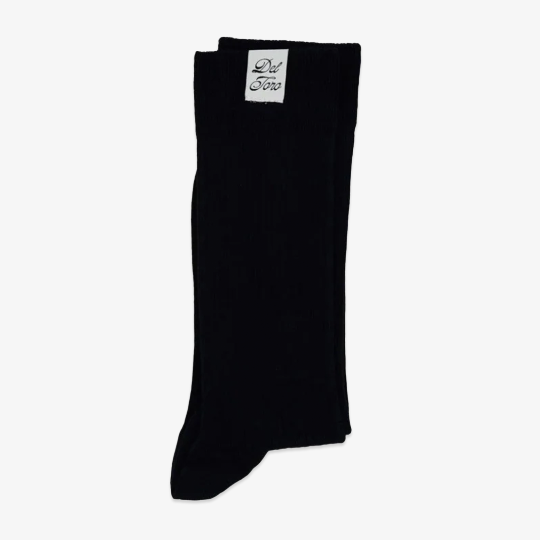 Ribbed Loop Sock - Black