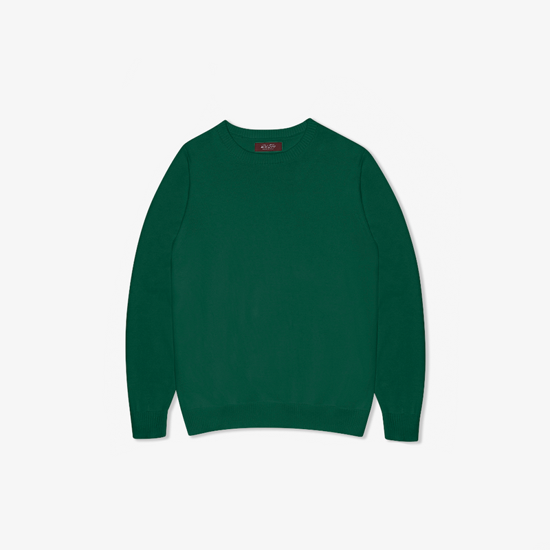 Women's Classic Crewneck Sweater - Forest Green