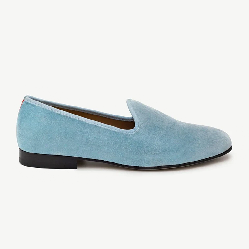 Men's Baby Blue Velvet Slipper II
