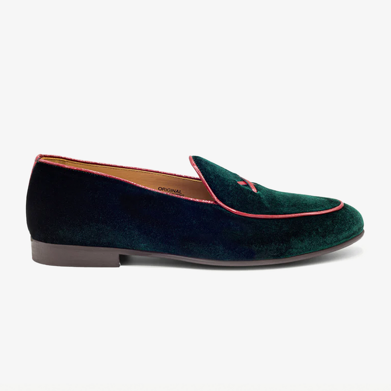 Men's Dark Green Velvet Milano Loafer