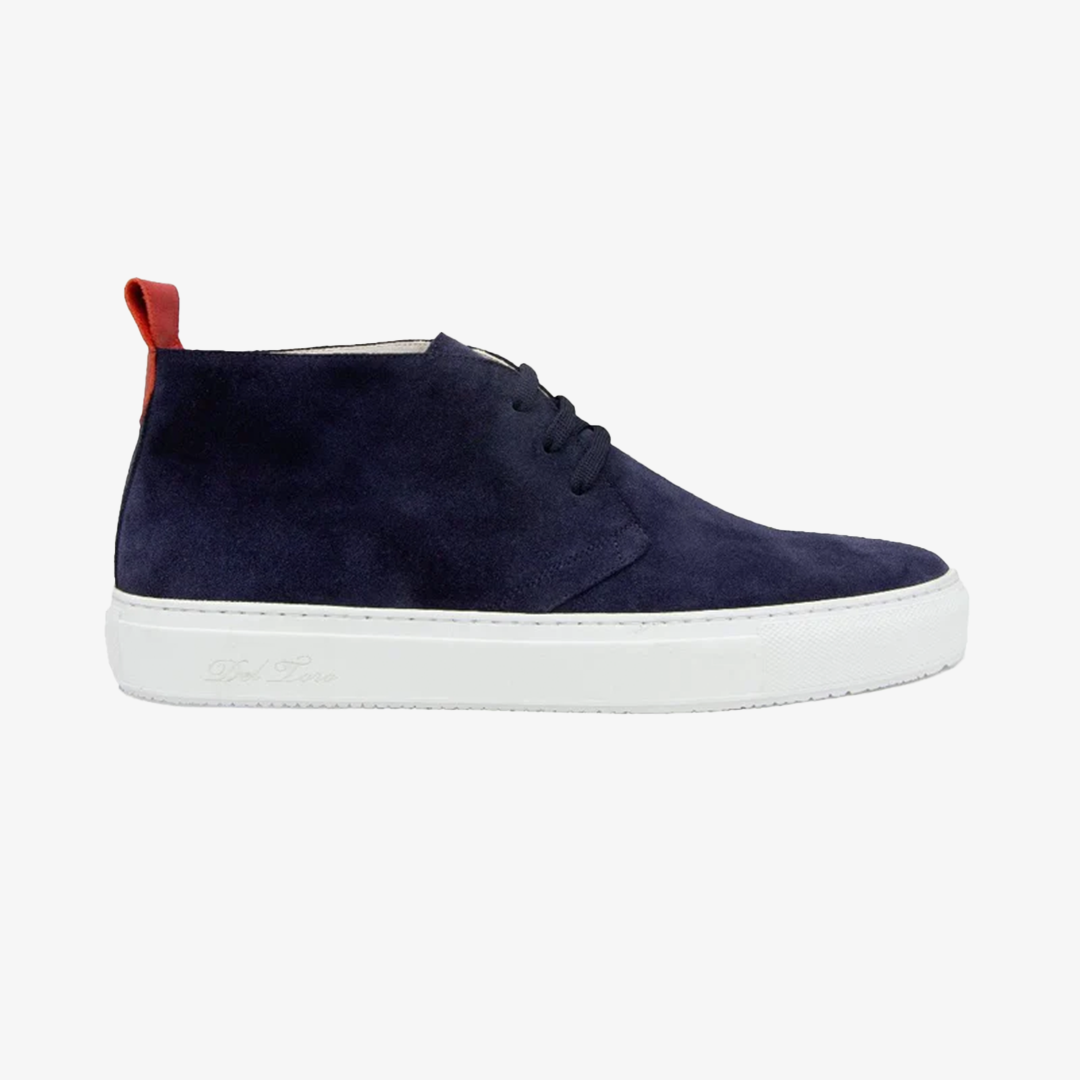 Men s Navy Suede Chukka Sneaker