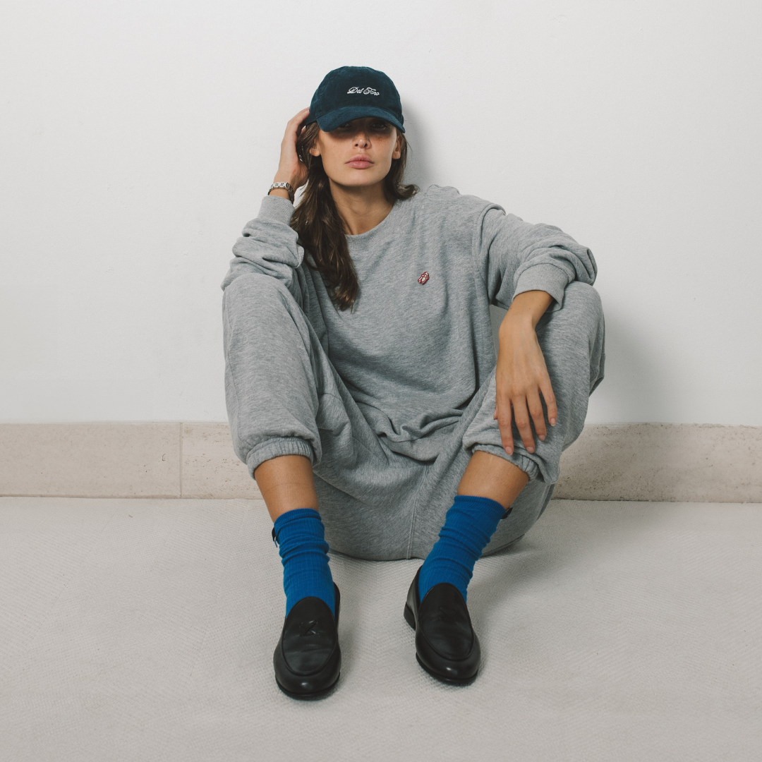 Ribbed Loop Sock - Blue