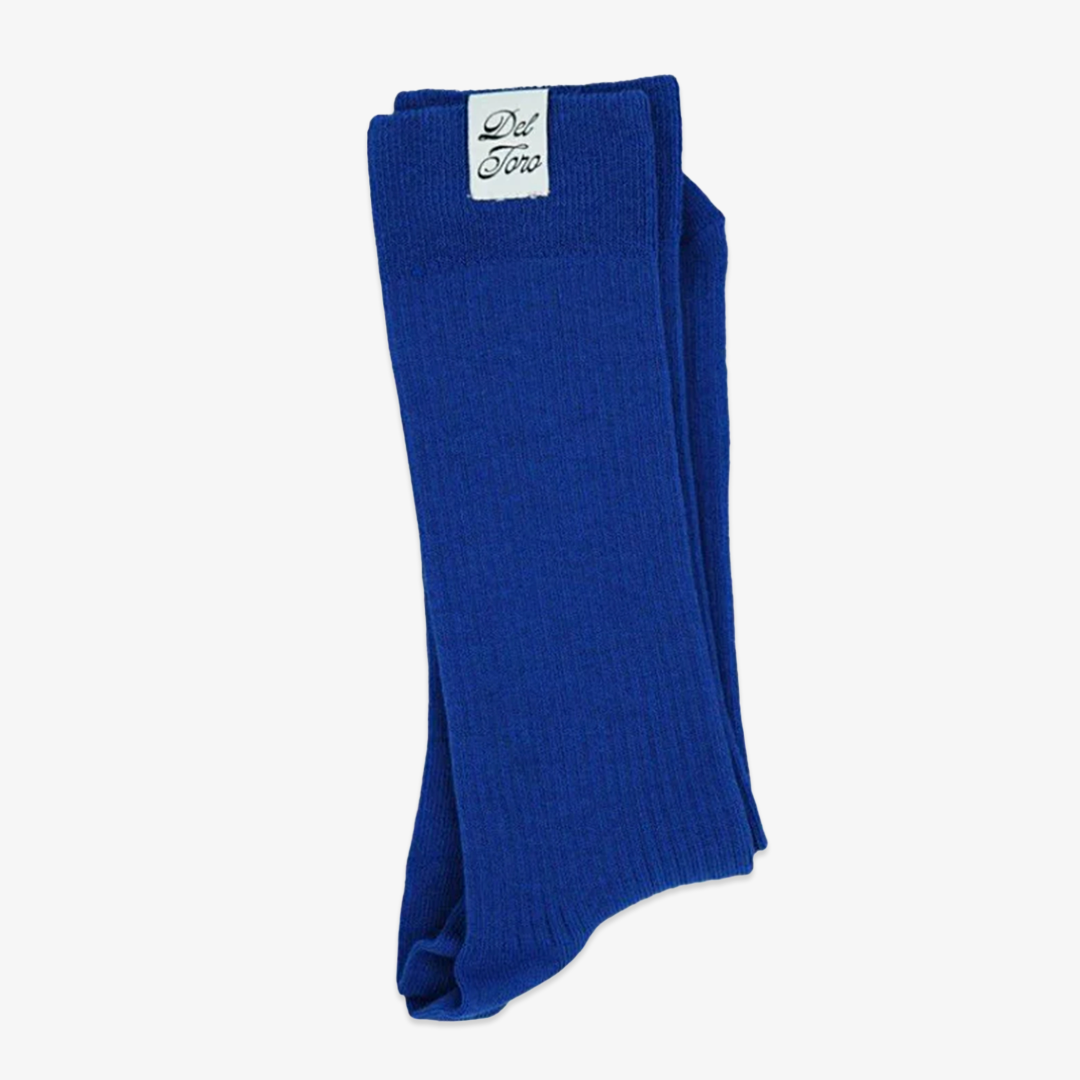 Ribbed Loop Sock - Blue